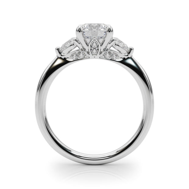 1.0 CT Round Diamond Three Stone Ring