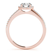 18K Rose Gold 5/8 ct tw Halo Diamond Engagement Ring