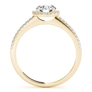 18K Yellow Gold 5/8 ct tw Halo Diamond Engagement Ring