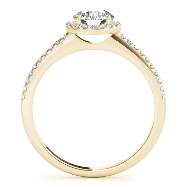 18K Yellow Gold 5/8 ct tw Halo Diamond Engagement Ring