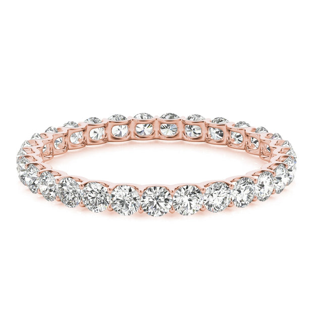 18K Rose Gold 3/4 ct tw Diamond Wedding Ring