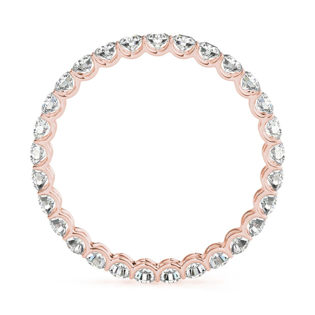 18K Rose Gold 3/4 ct tw Diamond Wedding Ring