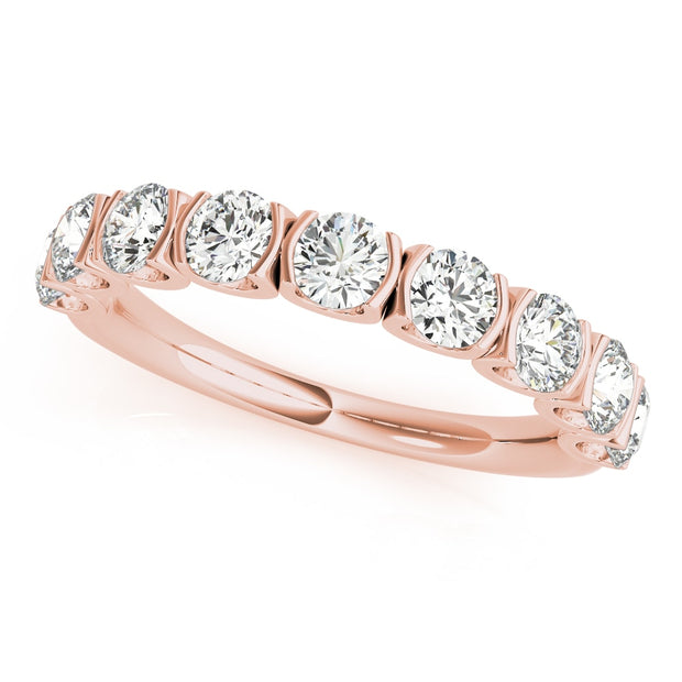 14K Rose Gold 3/4 ct tw Diamond Wedding Ring
