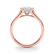 14K Rose Gold 1 1/3 ct tw Single Row Diamond Engagement Ring