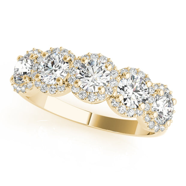14K Yellow Gold 1 1/2 ct tw Diamond Wedding Ring