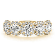 18K Yellow Gold 1 1/2 ct tw Diamond Wedding Ring