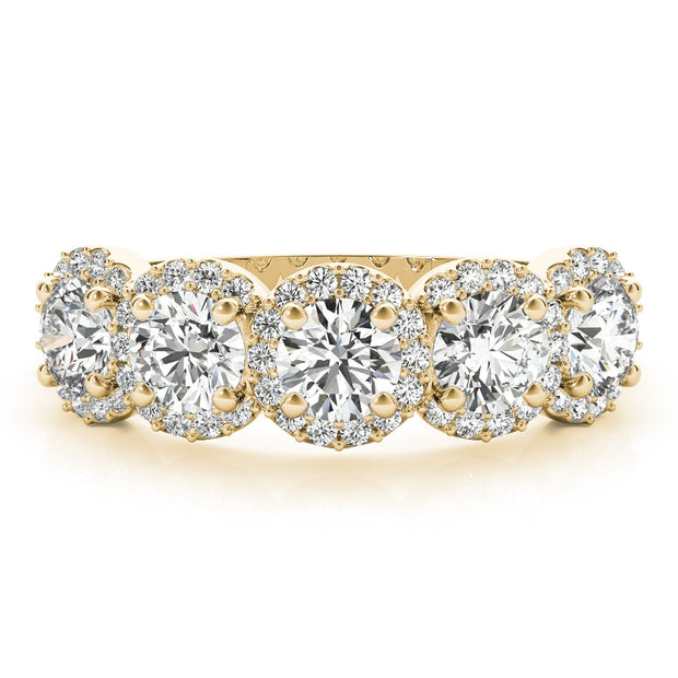 18K Yellow Gold 1 1/2 ct tw Diamond Wedding Ring