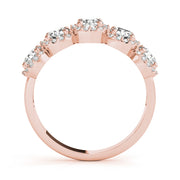 14K Rose Gold 1 1/2 ct tw Diamond Wedding Ring