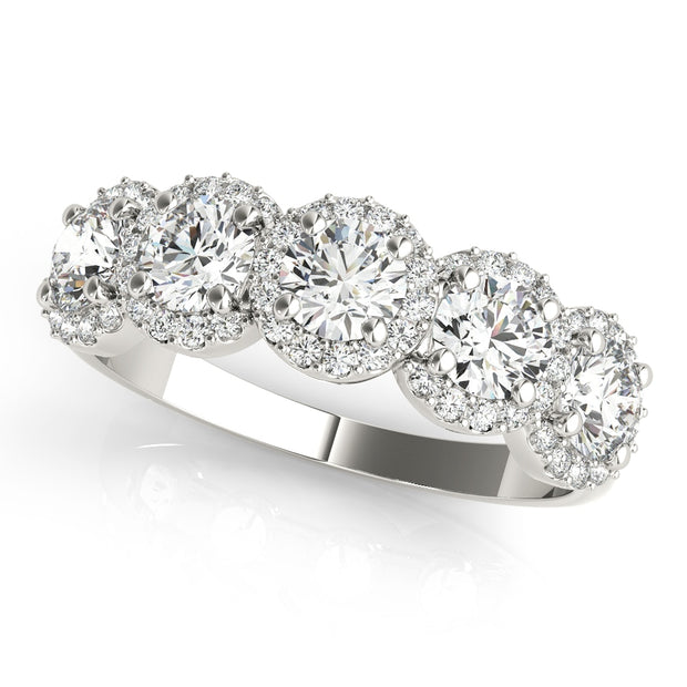 18K White Gold 1 1/2 ct tw Diamond Wedding Ring