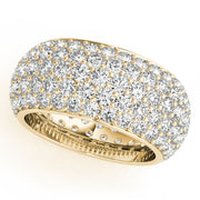 14K Yellow Gold Pave Diamond Wedding Ring