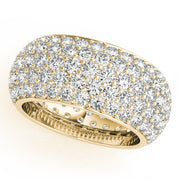 18K Yellow Gold 5 1/5 ct tw Pave Diamond Wedding Ring