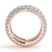 18K Rose Gold 5 1/5 ct tw Pave Diamond Wedding Ring