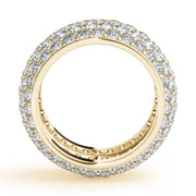 18K Yellow Gold 5 1/5 ct tw Pave Diamond Wedding Ring