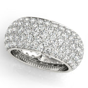 14K Gold Round Diamond Pave Wedding Ring