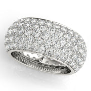 Platinum 5 1/5 ct tw Pave Diamond Wedding Ring