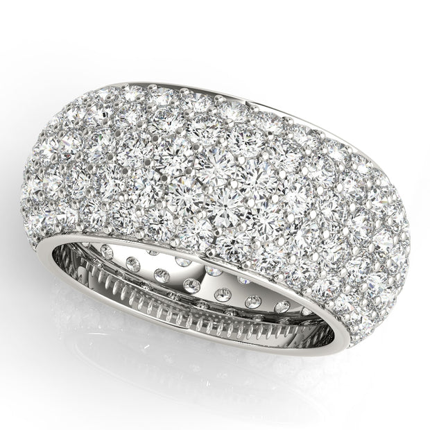 Platinum 5 1/5 ct tw Pave Diamond Wedding Ring