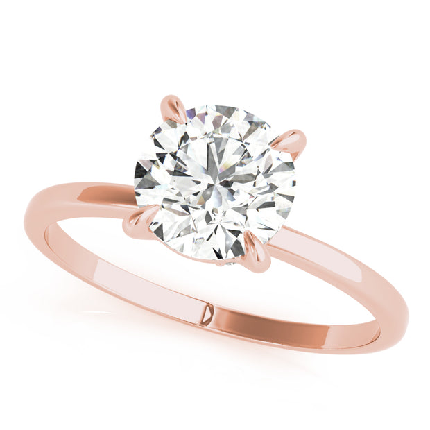 14K Rose Gold 1 1/8 ct tw Halo Diamond Engagement Ring