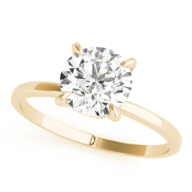 18K Yellow Gold 1 1/8 ct tw Halo Diamond Engagement Ring