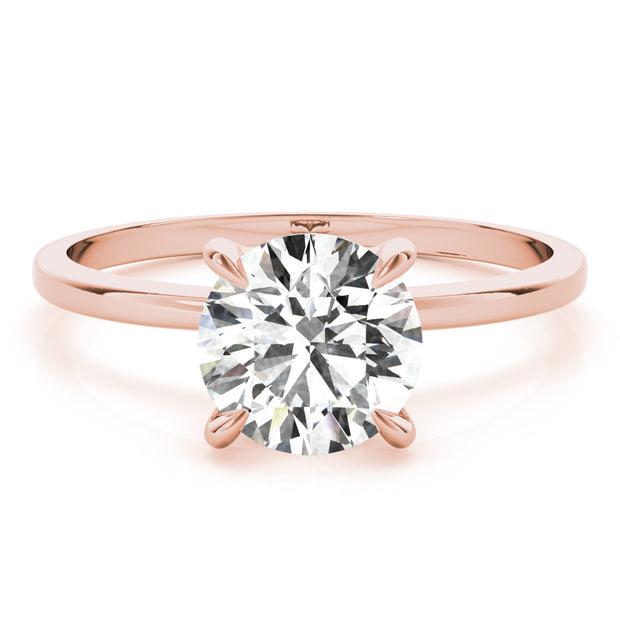 14K Rose Gold 1 1/8 ct tw Halo Diamond Engagement Ring