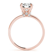 14K Rose Gold 1 1/8 ct tw Halo Diamond Engagement Ring
