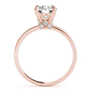 14K Rose Gold 1 1/8 ct tw Halo Diamond Engagement Ring