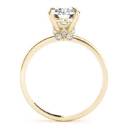 18K Yellow Gold 1 1/8 ct tw Halo Diamond Engagement Ring