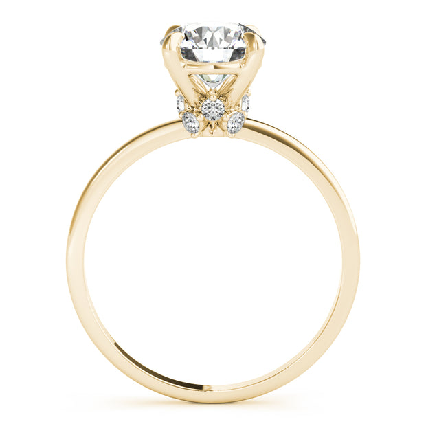 18K Yellow Gold 1 1/8 ct tw Halo Diamond Engagement Ring