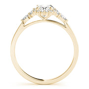 14K Yellow Gold 5/8 ct tw Halo Diamond Engagement Ring