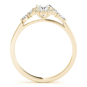 14K Yellow Gold 5/8 ct tw Halo Diamond Engagement Ring