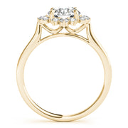 18K Yellow Gold 1 1/5 ct tw Halo Diamond Engagement Ring