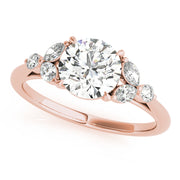 14K Rose Gold 1 1/3 ct tw Fancy Shape Diamond Engagement Ring