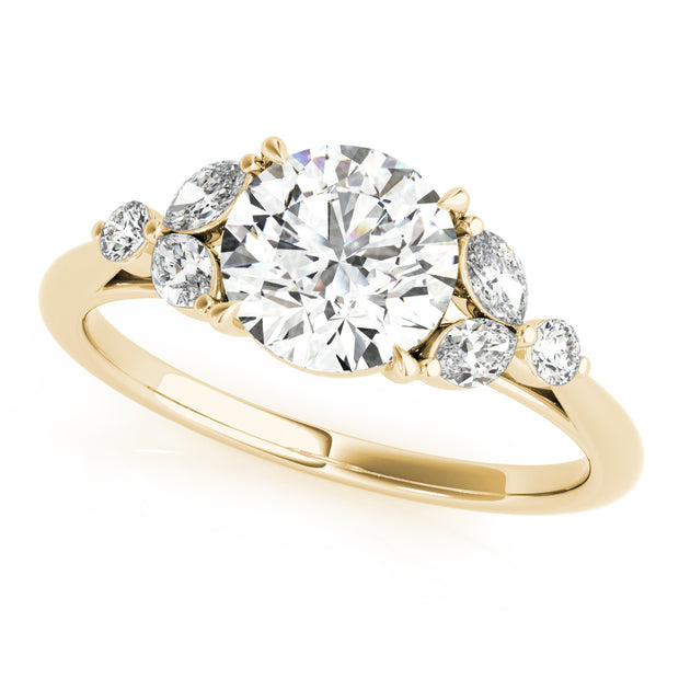 14K Yellow Gold 1 1/3 ct tw Fancy Shape Diamond Engagement Ring