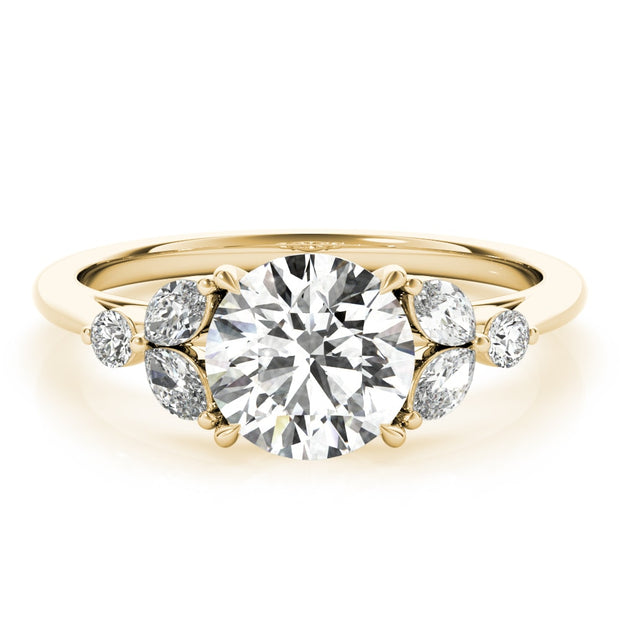 18K Yellow Gold 1 1/3 ct tw Fancy Shape Diamond Engagement Ring