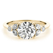14K Yellow Gold 1 1/3 ct tw Fancy Shape Diamond Engagement Ring