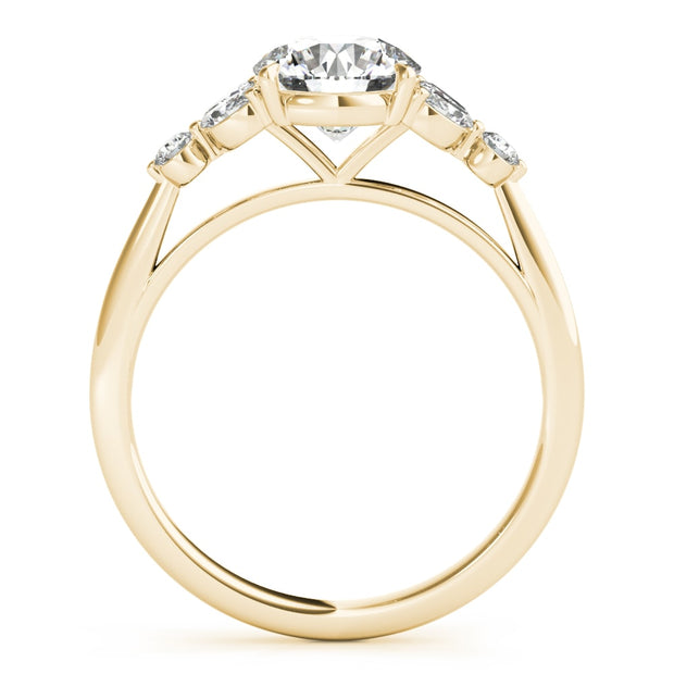 18K Yellow Gold 1 1/3 ct tw Fancy Shape Diamond Engagement Ring