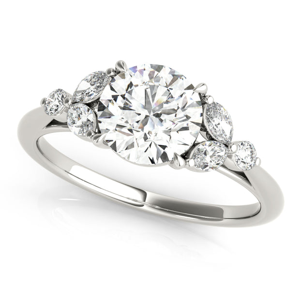 Platinum 1 1/3 ct tw Fancy Shape Diamond Engagement Ring