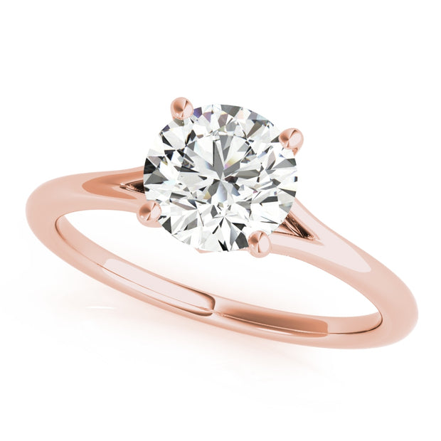 18K Rose Gold 1 ct tw Solitaire Diamond Engagement Ring