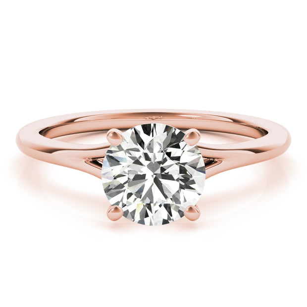 18K Rose Gold 1 ct tw Solitaire Diamond Engagement Ring