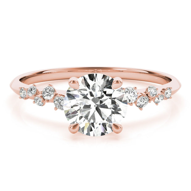 18K Rose Gold 1 1/8 ct tw Single Row Diamond Engagement Ring