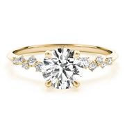 18K Yellow Gold 1 1/8 ct tw Single Row Diamond Engagement Ring