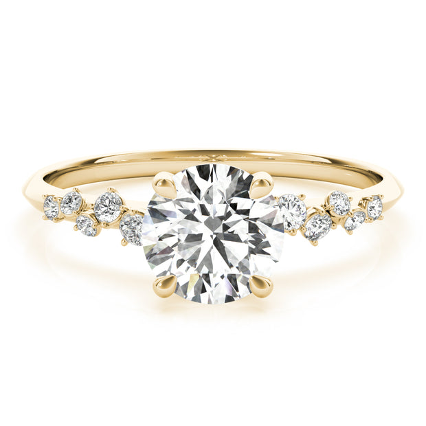 18K Yellow Gold 1 1/8 ct tw Single Row Diamond Engagement Ring