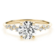 14K Yellow Gold 1 1/8 ct tw Single Row Diamond Engagement Ring