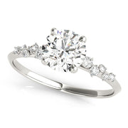 Platinum 1 1/8 ct tw Single Row Diamond Engagement Ring