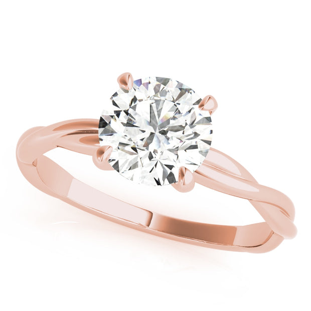 18K Rose Gold 1 ct tw Solitaire Diamond Engagement Ring