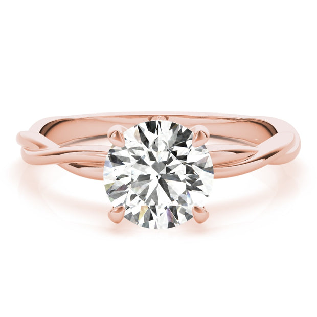 14K Rose Gold 1 ct tw Solitaire Diamond Engagement Ring