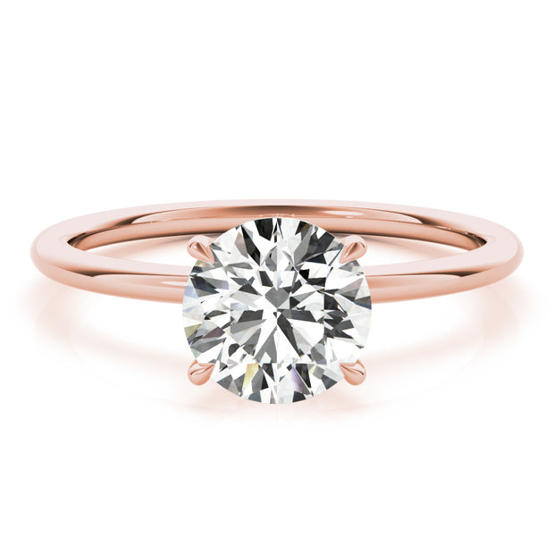 18K Rose Gold 1 ct tw Halo Diamond Engagement Ring