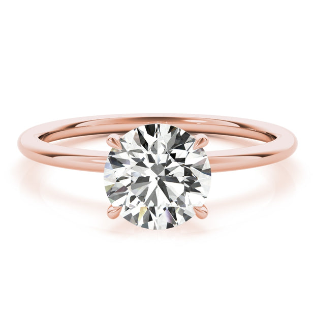 14K Rose Gold 1 ct tw Halo Diamond Engagement Ring