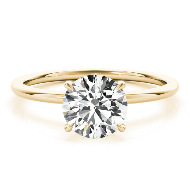 18K Yellow Gold 1 ct tw Halo Diamond Engagement Ring