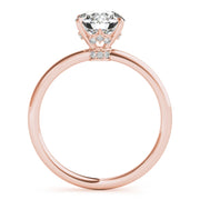 18K Rose Gold 1 ct tw Halo Diamond Engagement Ring