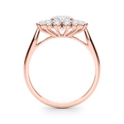 14K Rose Gold 1 5/8 ct tw Halo Diamond Engagement Ring